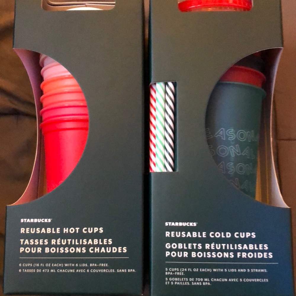 Starbucks reusable Hot Cold Cups Holiday New